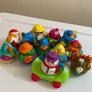 Lot of 12 Weeble wobble hasbro Playskool and car